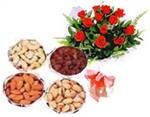 12 Roses and Assorted Dryfruits