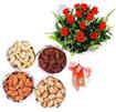 12 Roses and Assorted Dryfruits