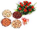 12 Roses and Assorted Dryfruits