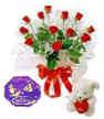 Teddy Chocolates and Roses